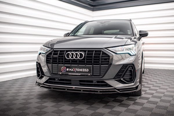 Maxton Front Splitter V.2 Audi Q3 S-Line F3 - Gloss Black