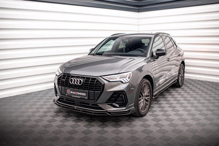 Maxton Front Splitter V.2 Audi Q3 S-Line F3 - Gloss Black