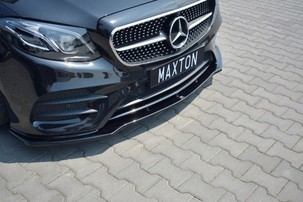Maxton Front Splitter V.1 Mercedes-Benz E-Class W213 Coupe (C238) Amg-Line - Gloss Black