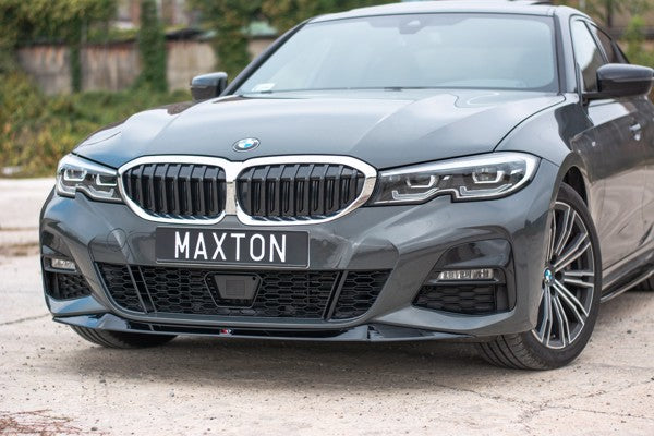 Maxton Front Splitter V.1 For BMW 3 G20 M-Pack - Gloss Black