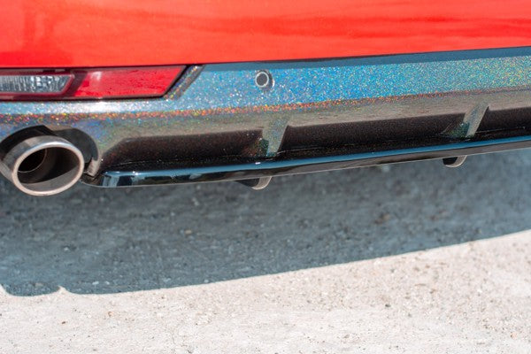 Maxton Central Rear Splitter(With Vertical Bars)  Peugeot 508 Sw Mk2 - Gloss Black