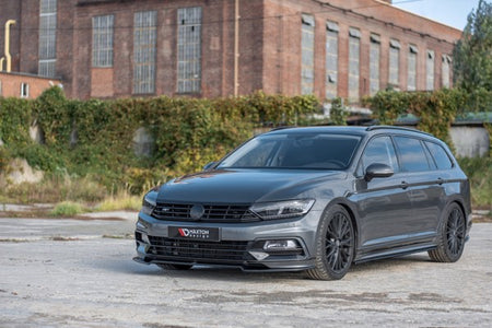 Maxton Front Splitter V.2 Volkswagen Passat R-Line B8 - Gloss Black