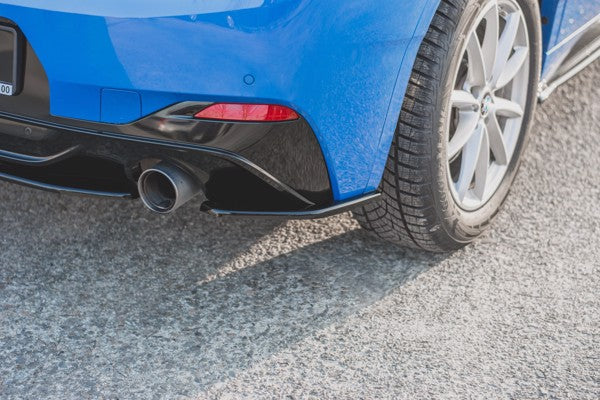 Maxton Rear Side Splitters For BMW X2 F39 M-Pack - Gloss Black