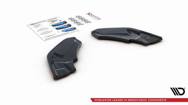 Maxton Rear Side Splitters For BMW X2 F39 M-Pack - Gloss Black