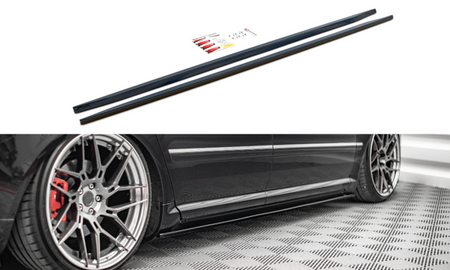 Maxton Side Skirts Diffusers Audi S8 D3 - Gloss Black