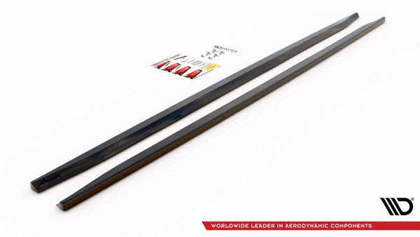 Maxton Side Skirts Diffusers Audi S8 D3 - Gloss Black