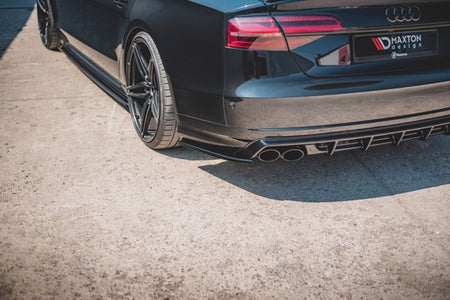 Maxton Rear Side Splitters V.2 Audi S8 D4 Facelift - Gloss Black