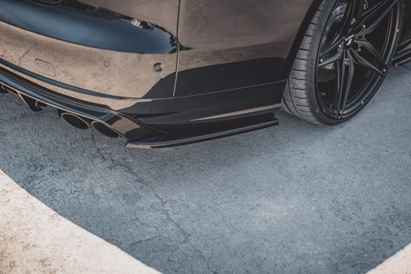 Maxton Rear Side Splitters V.2 Audi S8 D4 Facelift - Gloss Black