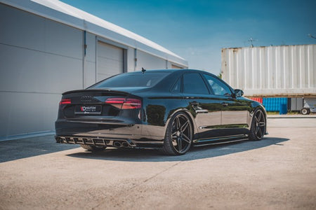 Maxton Rear Side Splitters V.2 Audi S8 D4 Facelift - Gloss Black