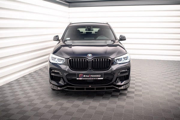 Maxton Front Splitter V.2  BMW X3 M40D / M40I / M-Pack G01  - Gloss Black
