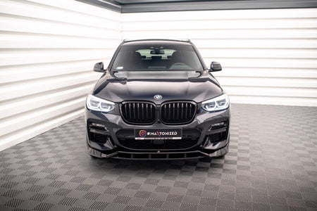 Maxton Front Splitter V.2  BMW X3 M40D / M40I / M-Pack G01  - Gloss Black