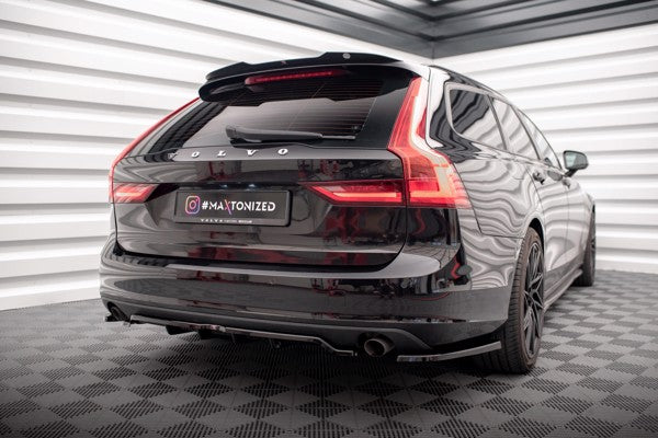 Maxton Rear Side Splitters Volvo V90 Mk2 - Gloss Black