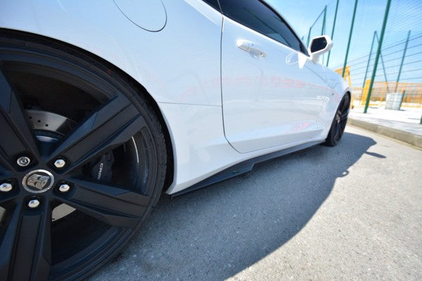Maxton Side Skirts Diffusers Chevrolet Camaro 6Th-Gen. Phase-I 2Ss Coupe - Gloss