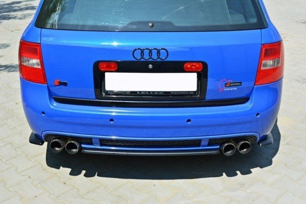 Maxton Central Rear Splitter Audi RS6 C5 Avant - Gloss Black