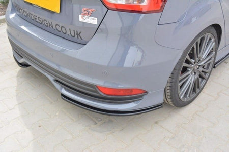 Maxton Rear Side Splitters Ford Focus St Mk3 Fl - Gloss Black