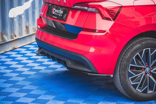 Maxton Rear Side Splitters Skoda Kamiq - Gloss Black