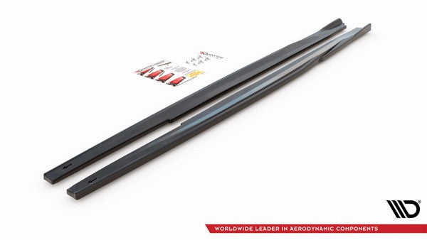 Maxton Side Skirts Diffusers Toyota Corolla Gr Sport Hatchback Xii - Gloss Black