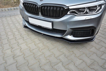 Maxton Front Splitter V.1 For BMW 5 G30/ G31 M-Pack - Gloss Black