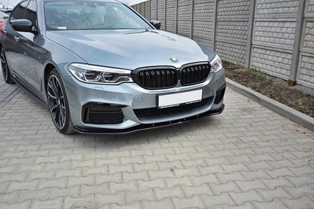 Maxton Front Splitter V.1 For BMW 5 G30/ G31 M-Pack - Gloss Black