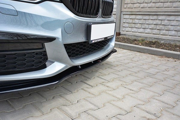 Maxton Front Splitter V.1 For BMW 5 G30/ G31 M-Pack - Gloss Black