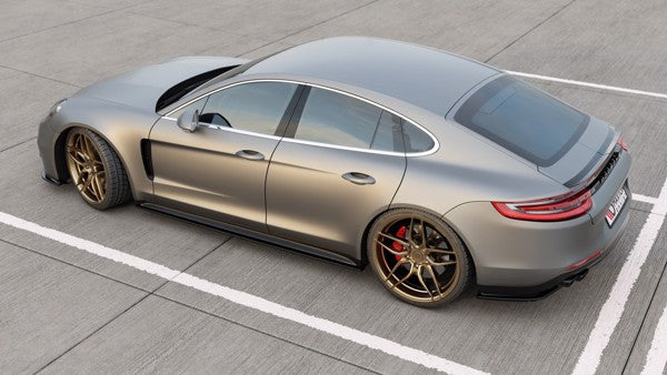 Maxton Side Skirts Diffusers Porsche Panamera Turbo / Gts 971 - Gloss Black