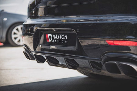 Maxton Rear Valance Porsche Panamera Turbo 970 Facelift - Gloss Black