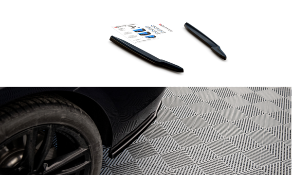 Maxton Rear Side Splitters For BMW 6 Gt G32 M-Pack - Gloss Black