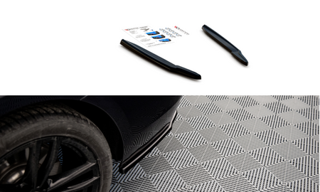 Maxton Rear Side Splitters For BMW 6 Gt G32 M-Pack - Gloss Black