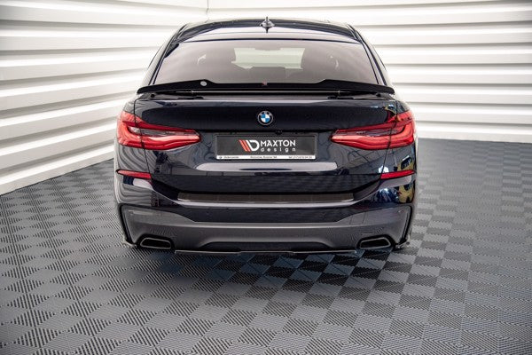 Maxton Rear Side Splitters For BMW 6 Gt G32 M-Pack - Gloss Black