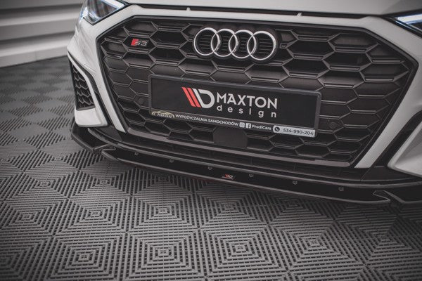 Maxton Front Splitter V.3 Audi S3 / A3 S-Line 8Y - Gloss Black