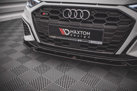Maxton Front Splitter V.3 Audi S3 / A3 S-Line 8Y - Gloss Black