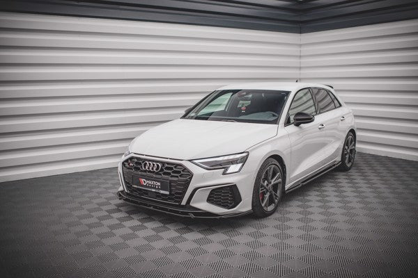 Maxton Front Splitter V.3 Audi S3 / A3 S-Line 8Y - Gloss Black