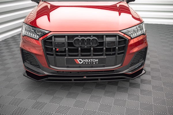 Maxton Front Splitter Audi Sq7 /Q7 S-Line Mk2 (4M) Facelift  - Gloss Black