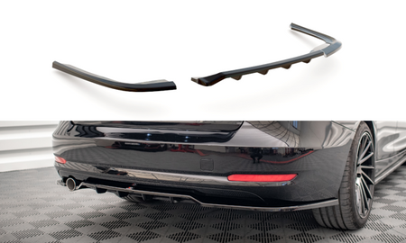 Maxton Central Rear Splitter (With Vertical Bars) BMW 3 Gt F34 - Gloss Black