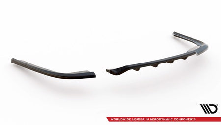 Maxton Central Rear Splitter (With Vertical Bars) BMW 3 Gt F34 - Gloss Black