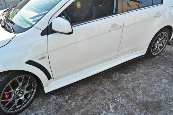 Maxton Side Skirts Diffusers Mitsubishi Lancer Evo X - Gloss Black