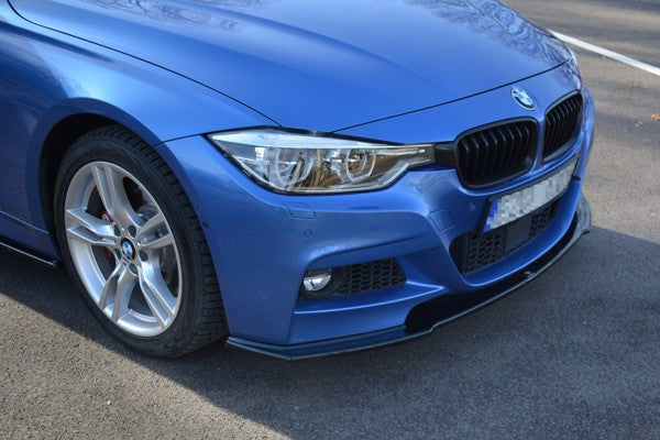 Maxton Front Splitter BMW 3-Series F30 Fl Sedan M-Sport - Gloss Black