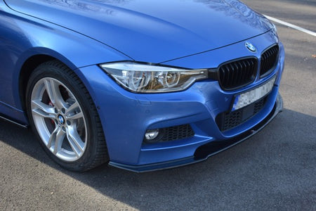 Maxton Front Splitter BMW 3-Series F30 Fl Sedan M-Sport - Gloss Black