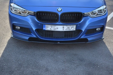 Maxton Front Splitter BMW 3-Series F30 Fl Sedan M-Sport - Gloss Black