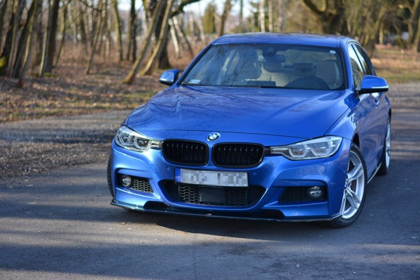 Maxton Front Splitter BMW 3-Series F30 Fl Sedan M-Sport - Gloss Black