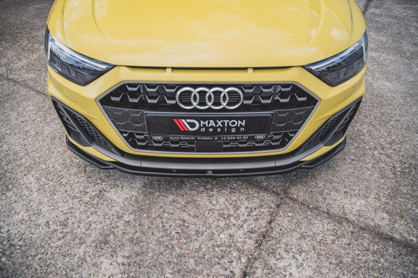 Maxton Front Splitter V.2 Audi A1 S-Line Gb - Gloss Black