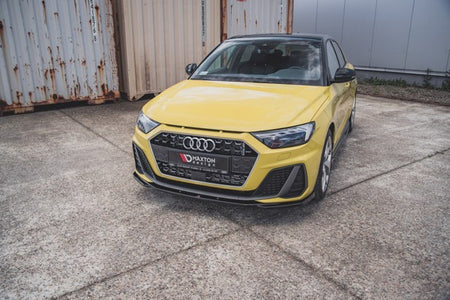 Maxton Front Splitter V.2 Audi A1 S-Line Gb - Gloss Black