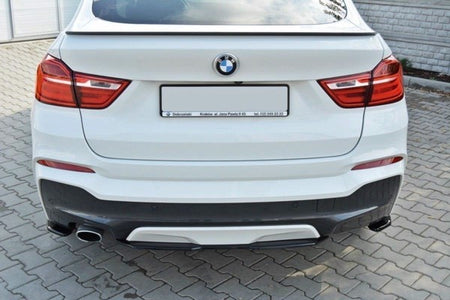 Maxton Central Rear Splitter For BMW X4 M-Pack (Without A Vertical Bar) - Gloss Black