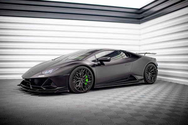 Maxton Side Skirts Diffusers Lamborghini Huracan Evo - Gloss Black