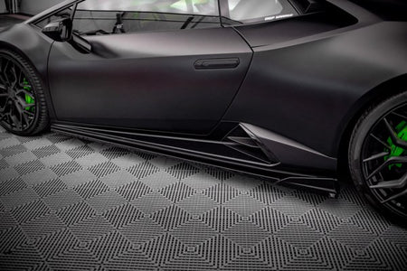 Maxton Side Skirts Diffusers Lamborghini Huracan Evo - Gloss Black