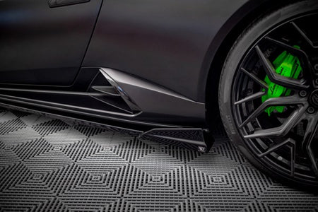 Maxton Side Skirts Diffusers Lamborghini Huracan Evo - Gloss Black