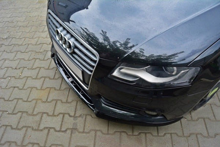 Maxton Front Splitter V.1 Audi A4 B8 - Gloss Black