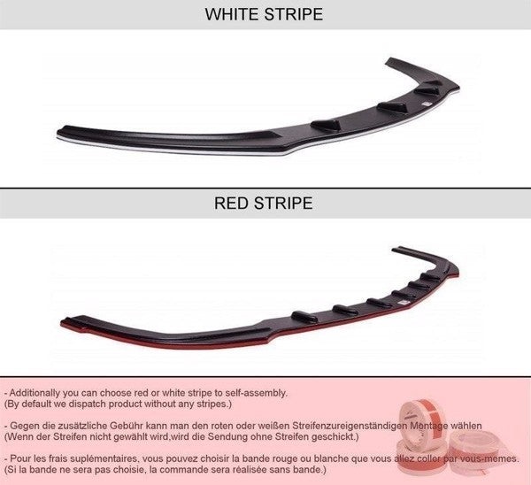 Maxton Front Splitter V.1 Audi A4 B8 - Gloss Black