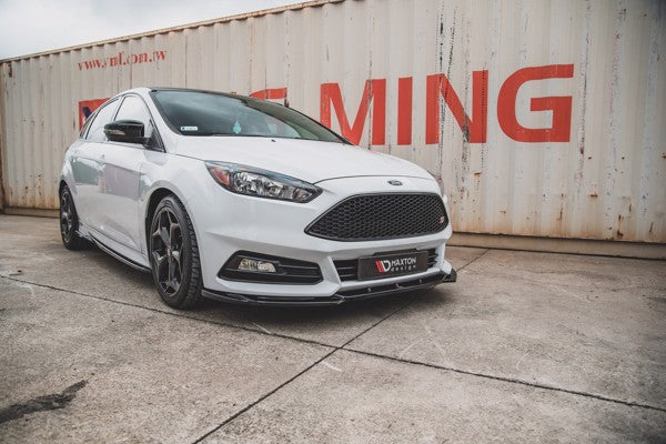 Maxton Front Splitter V.5 Ford Focus St Mk3 Facelift - Gloss Black