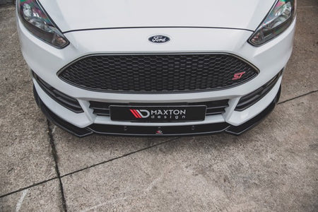 Maxton Front Splitter V.5 Ford Focus St Mk3 Facelift - Gloss Black